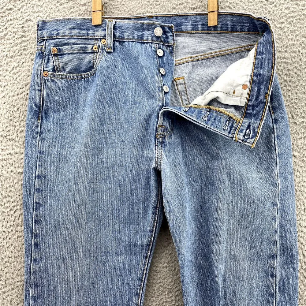 Levis 501 XX Jeans Men 34x28* Whisker Straight Button Fly 90s Streetwear Classic